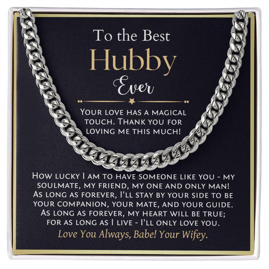 To The Best Hubby Ever, Gift for Husband wirh Romantic Love Message