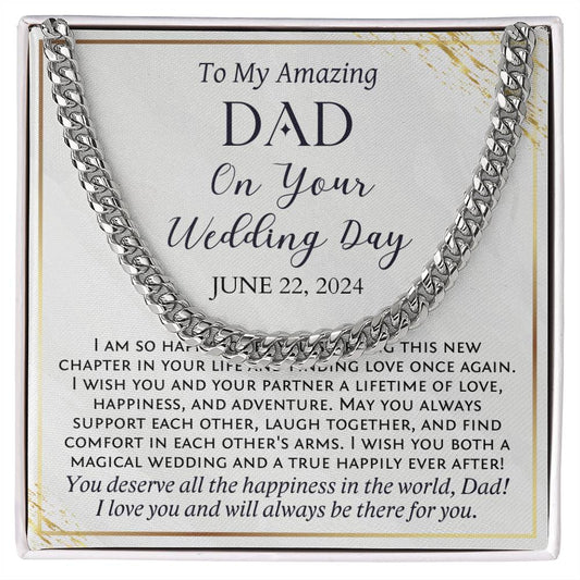 Personalized Wedding Day Gift for Dad, Dad New Marriage Gift, Wedding Wishes for Dad