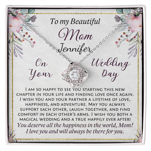 Personalized Wedding Day Gift for Mom, Mom New Marriage Gift, Wedding Wishes for Mom