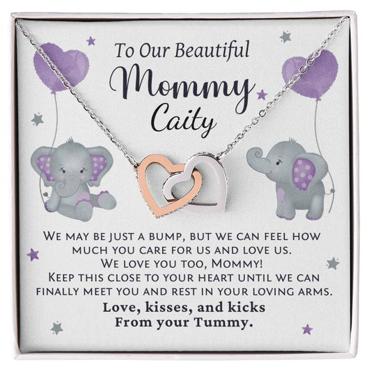 To Our Beautiful Mommy - From Your Tummy, Custom Pregnancy Gift, Mom of Twins Gift