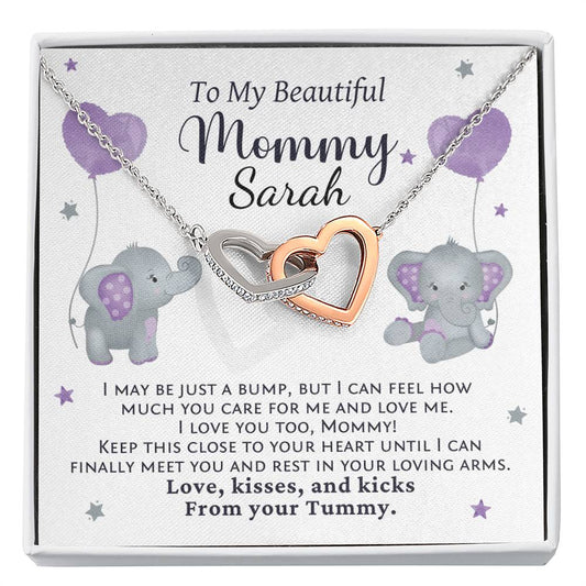 To My Beautiful Mommy - From Your Tummy, Custom Pregnancy Gift, New Mom Gift